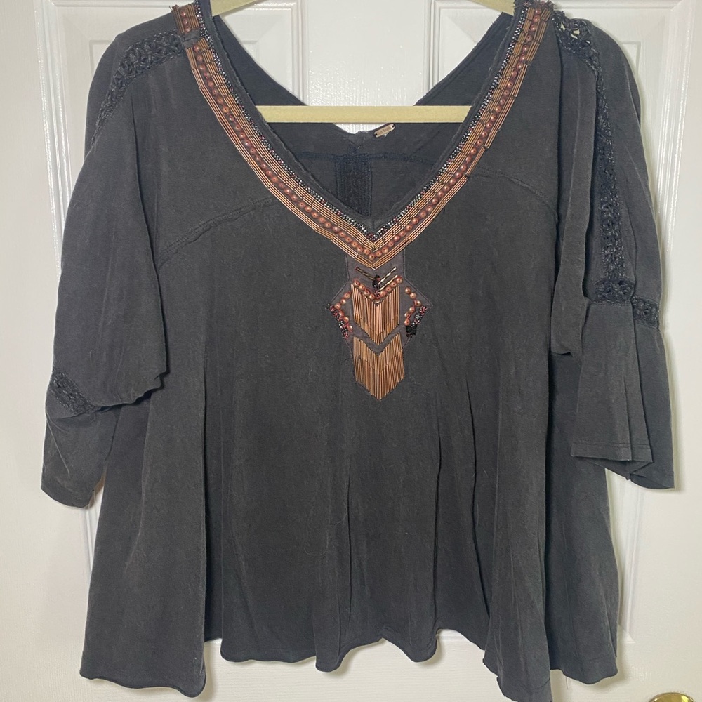 Free People beaded top, size medium